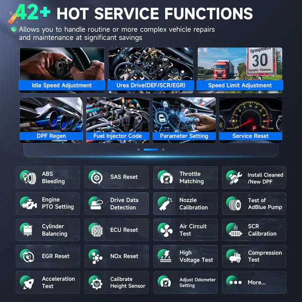 IDUTEX TS710 Scanner de camion robuste bidirectionnel D.PF Regen 42 + réinitialisation Diesel tous les systèmes OBD2 outils de Diagnostic de camion – Image 3