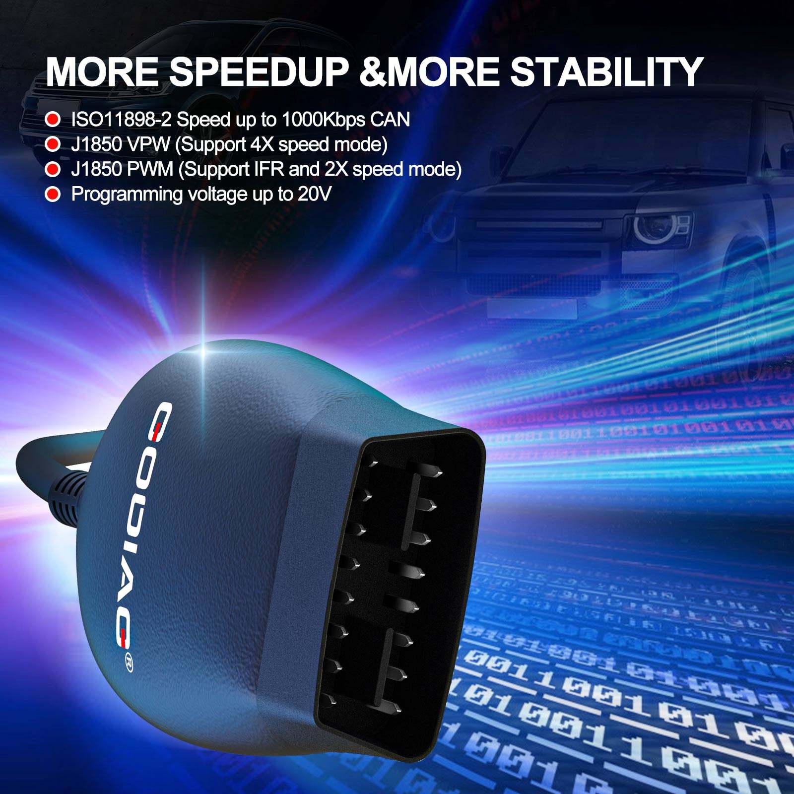Français GODIAG J2534 Passthru PCM-Flash & ELM327 Diagnose J1979 Compatible Vehicles Switch Mode Automatically – Image 4